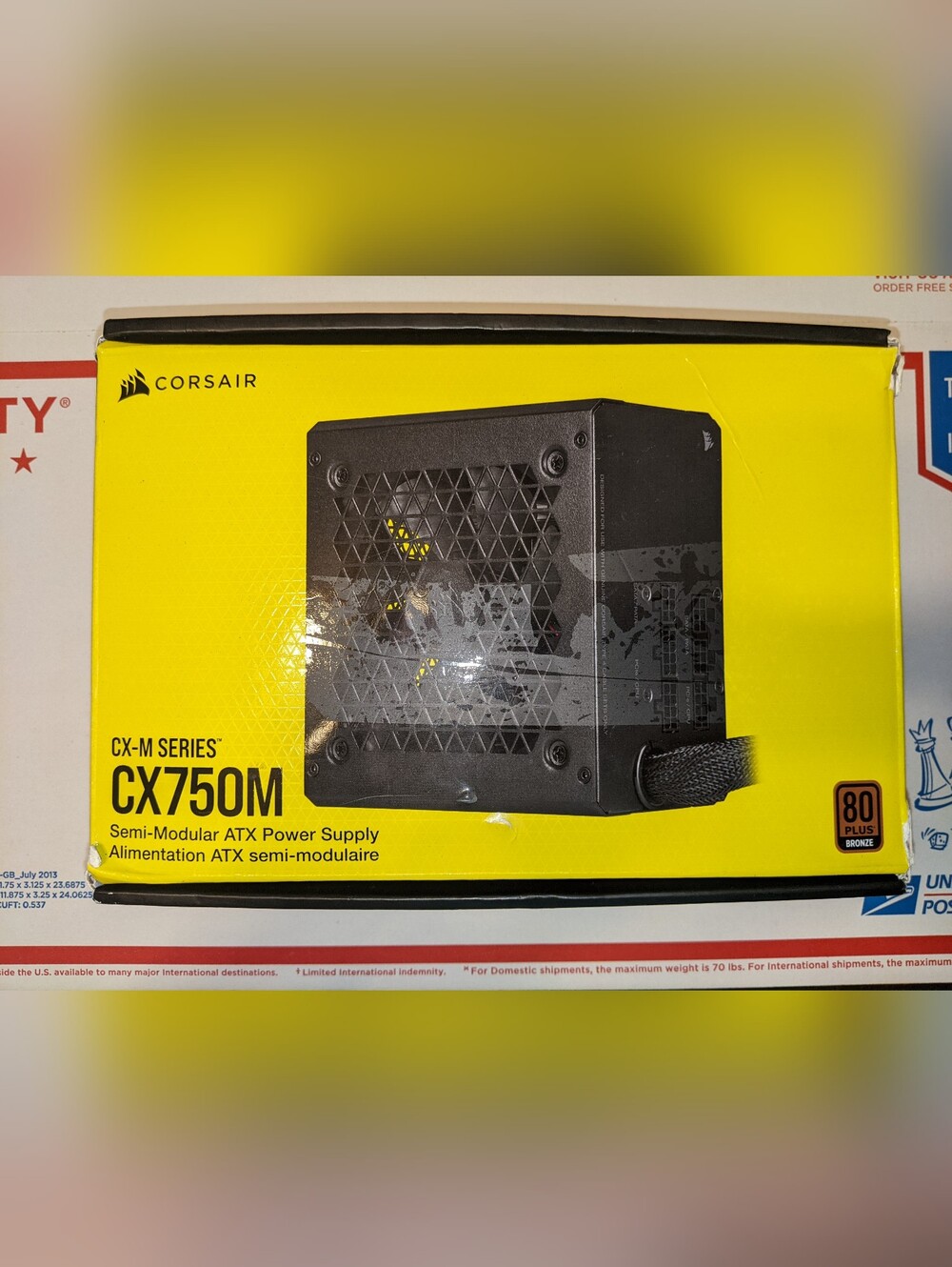 Corsair CX-M Series, CX750M, Modular Power Supply, Black, Cables included